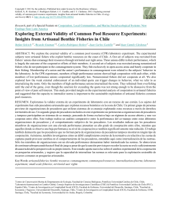 Exploring External Validity of Common Pool Resource Experiments