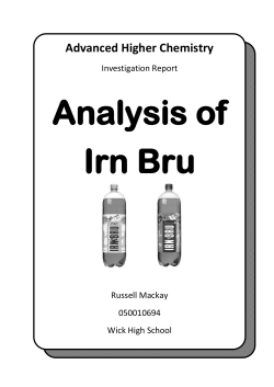 Analysis of Irn Bru Advanced Higher Chemistry