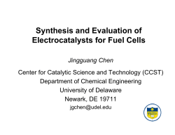 Synthesis and Evaluation of Electrocatalysts for Fuel Cells