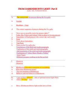 FROM DARKNESS INTO LIGHT - Part II