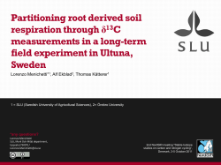 Partitioning root derived soil respiration through &delta;13C