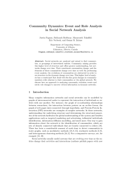 Community Dynamics: Event and Role Analysis in Social Network