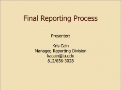 Fall 2014 - Office of Research Administration