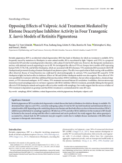 Opposing Effects of Valproic Acid Treatment Mediated by Histone