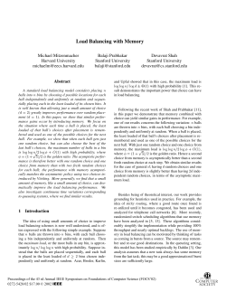 Balls and Bins with Memory