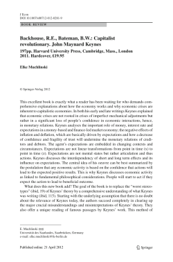 Backhouse, R.E., Bateman, B.W.: Capitalist revolutionary. John