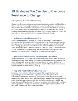 PM 10 Strategies You Can Use to Overcome Resistance to Change