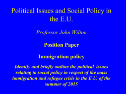 European Union Public Policy Professor John Wilton