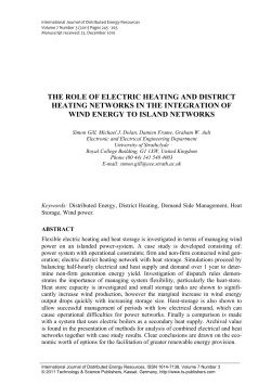 The Role of the Electric Heating and District Heating Networks in the