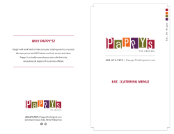 catering menu - Pappy`s The Original