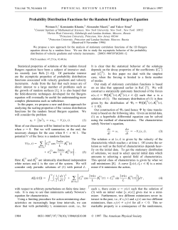 Probability Distribution Functions for the Random Forced Burgers