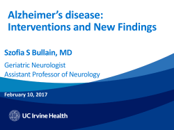 Cognitive Impairment and Dementia