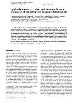 Synthesis, characterization and immunochemical evaluation of