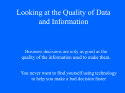 Quality of Information