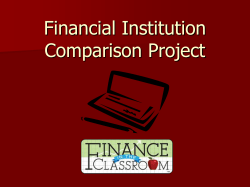 Bank Comparison - Finance in the Classroom