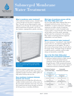 Submerged Membrane Water Treatment