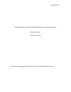 Introduction 1 Developing Cognitive Theory by Mining Large
