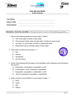 Question 1 - Cranbrook Freshwater Forum