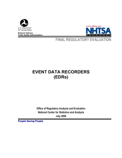 EVENT DATA RECORDERS (EDRs)