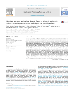 Dissolved methane and carbon dioxide fluxes in Subarctic and