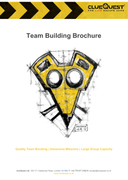 Team Building Brochure