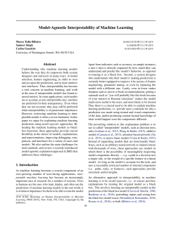 Model-Agnostic Interpretability of Machine Learning