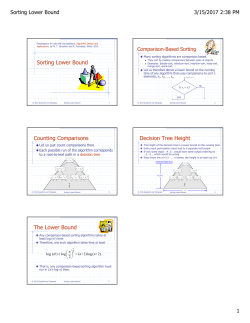 Sorting Lower Bound Counting Comparisons Decision Tree Height