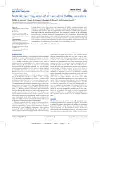 Metabotropic regulation of extrasynaptic GABAA receptors