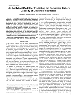 An Analytical Model for Predicting the Remaining Battery Capacity of