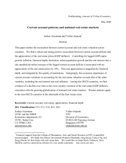 Current account patterns and national real estate markets