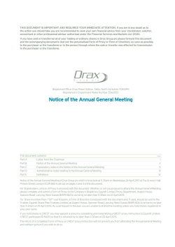 Notice of the Annual General Meeting