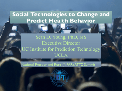 Social Technologies to Change and Predict Health Behavior