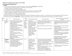 Course Map - Bradley University