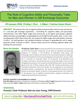 The Role of Cognitive Ability and Personality Traits for Men and