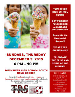 Ice Cream Fundraiser - South Kicker`s Club