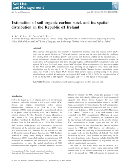 Estimation of soil organic carbon stock and its spatial distribution in