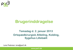 National implementering af patientinddragelse