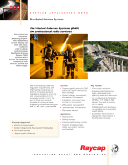 Distributed Antenna Systems (DAS) for professional radio services