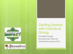 Getting Started with Fundraising - National Federation of Community