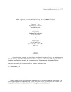 Forthcoming, Economics Letters, 1997 Pareto