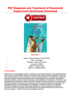 PDF Diagnosis and Treatment of Movement