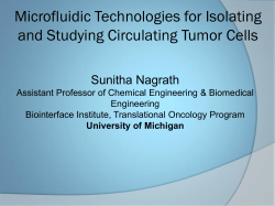 Microfluidic Technologies for Isolating and Studying Circulating