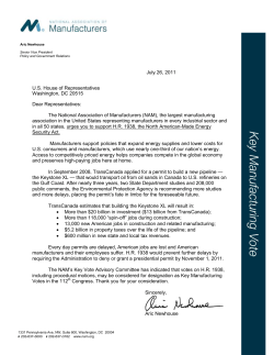 July 26, 2011 US House of Representatives Washington, DC 20515