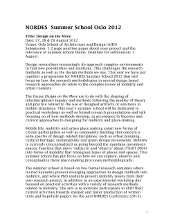 NORDES Summer School Oslo 2012