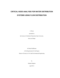 Critical Node Analysis for Water Distribution System Using Flow
