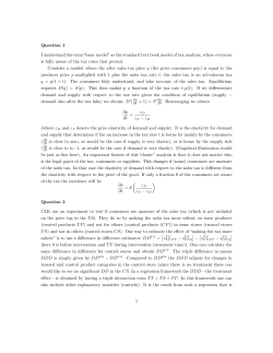 Question 1 I understand the term &ldquo;basic model&rdquo; as the
