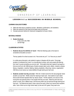 Succeeding in Middle School