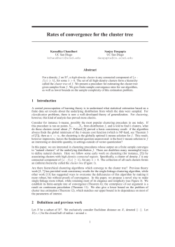 Rates of convergence for the cluster tree