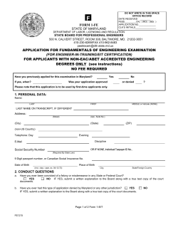 Engineer Exam - Engineer in Training