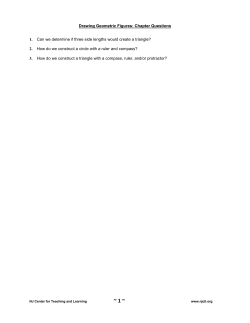 Drawing Geometric Figures: Chapter Questions Can we determine if